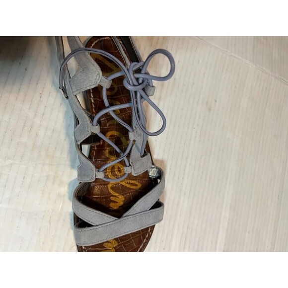 Sam Edelman Bohochic Light Blue Suede Gladiator Style Lace Up Sandals Sz 6.5 - Picture 2 of 5